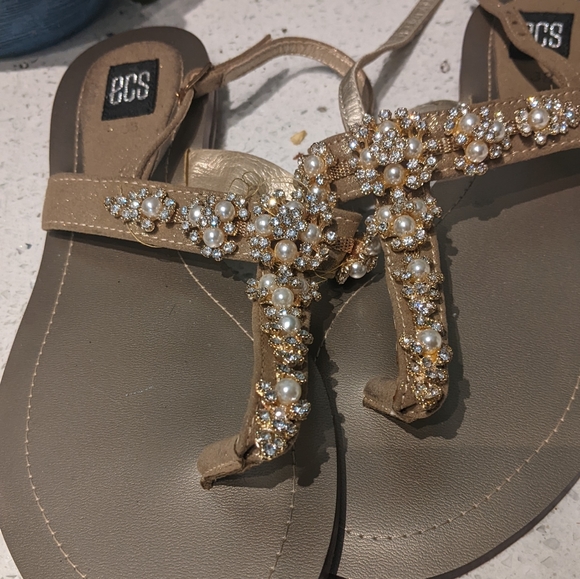 ECS jeweled sandals Size 38 - Picture 4 of 5